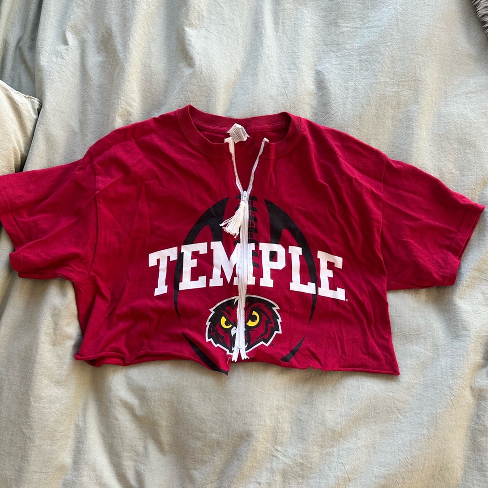 Temple Hand-Stitched Zip Up T-Shirt